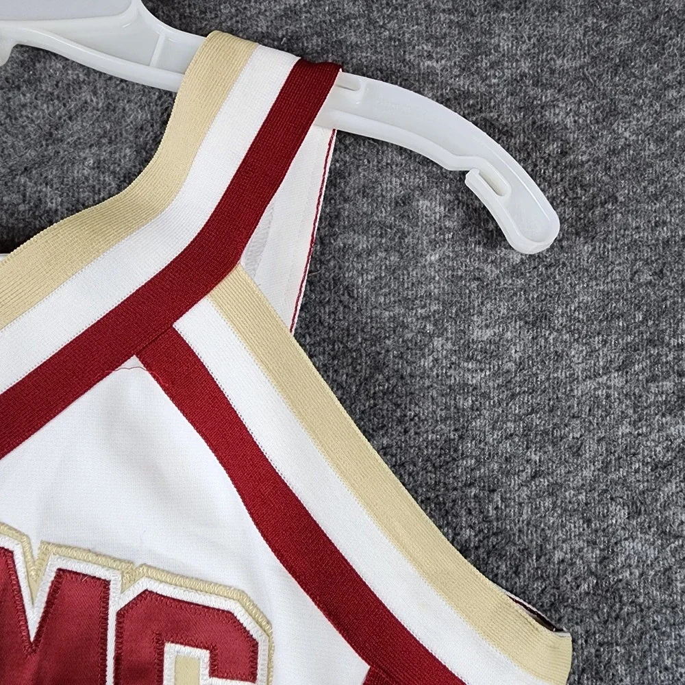 Varsity Cheer Uniform Set Girls Kids L SGMS Maroon Gold Athletic Varsity EUC
